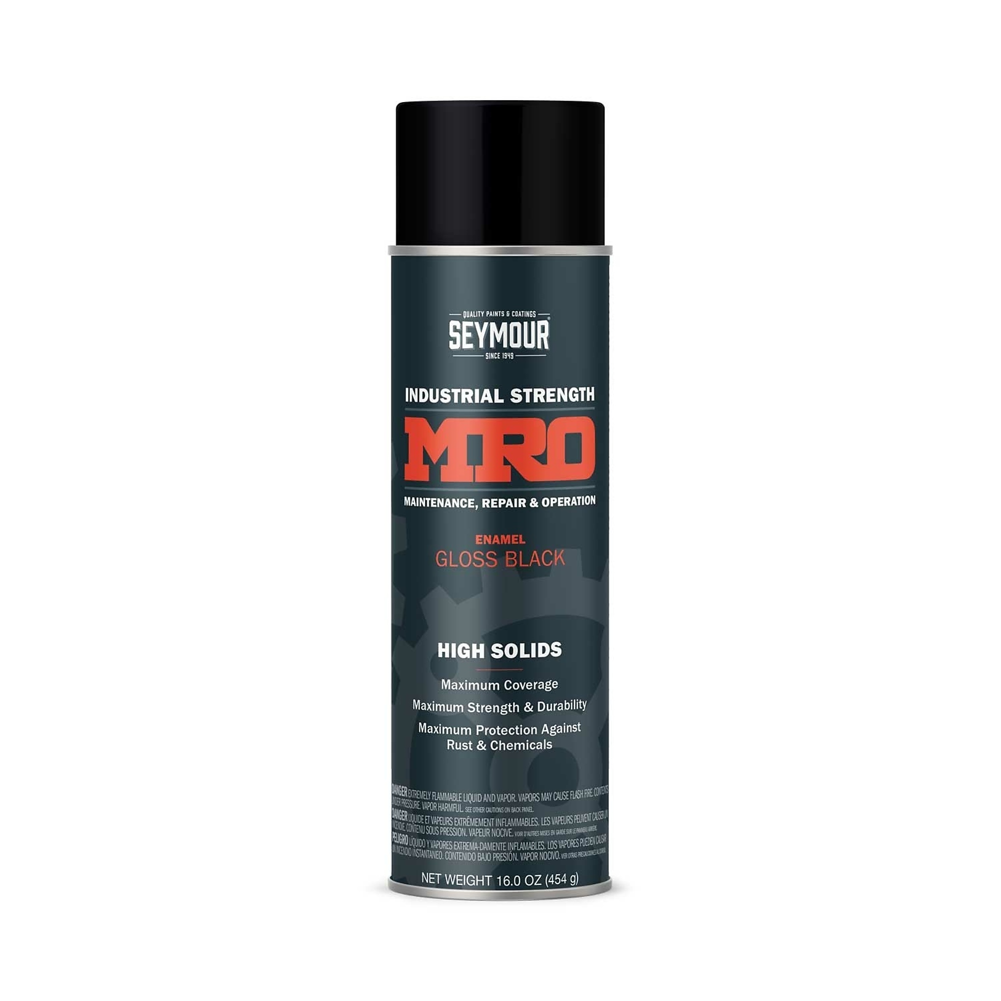 Seymour MRO Spray Paint, Gloss Black, 6ct. Case, 20-Oz. Cans, Model# 620-1415 CS